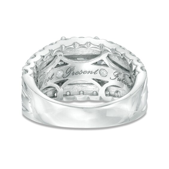 2 CT. T.W. Princess-Cut Diamond Past Present Future® Engagement Ring in 14K White Gold 2 CT. T.W. Princess-Cut Diamond Past Present Future® Engagement Ring in 14K White Gold