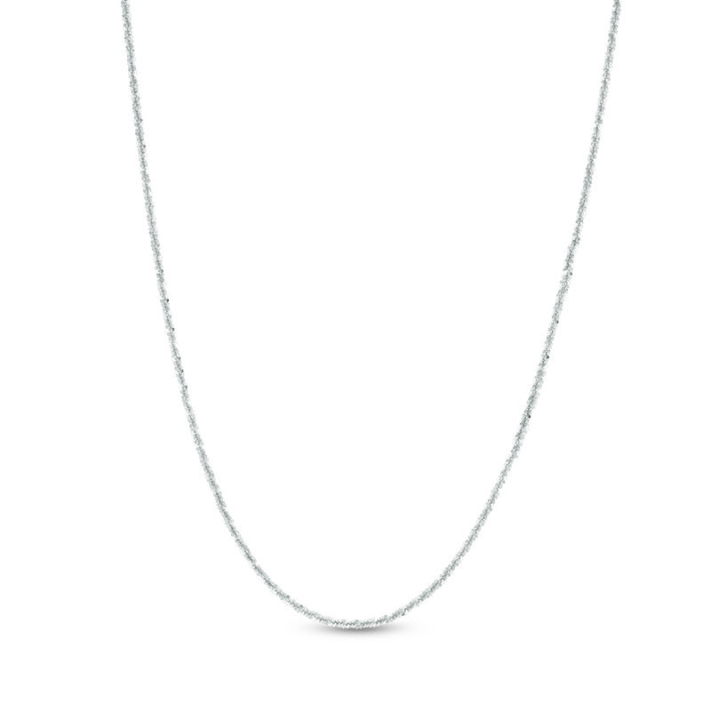 Main Image 1 of Ladies' 1.5mm Diamond-Cut Sparkle Chain Necklace in Sterling Silver