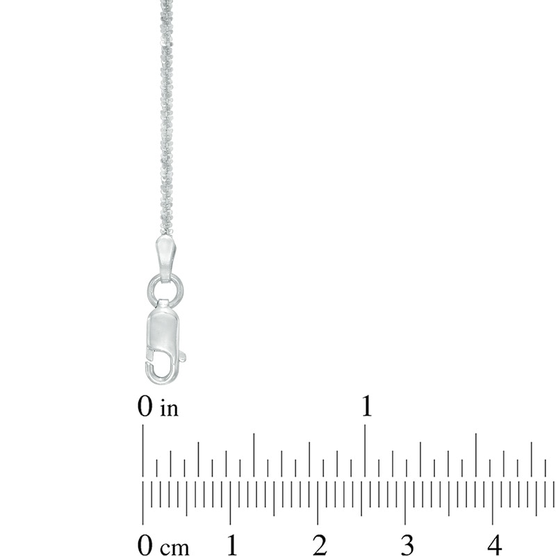 Main Image 2 of Ladies' 1.5mm Diamond-Cut Sparkle Chain Necklace in Sterling Silver