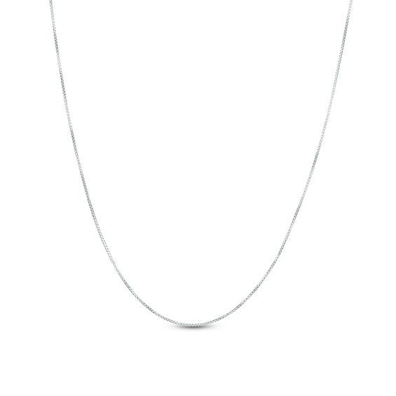 Ladies' 0.7mm Box Chain Necklace in Sterling Silver