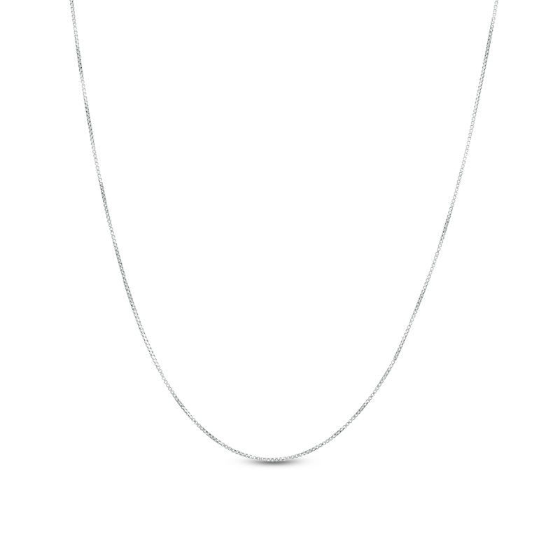 Ladies' 0.7mm Box Chain Necklace in Sterling Silver