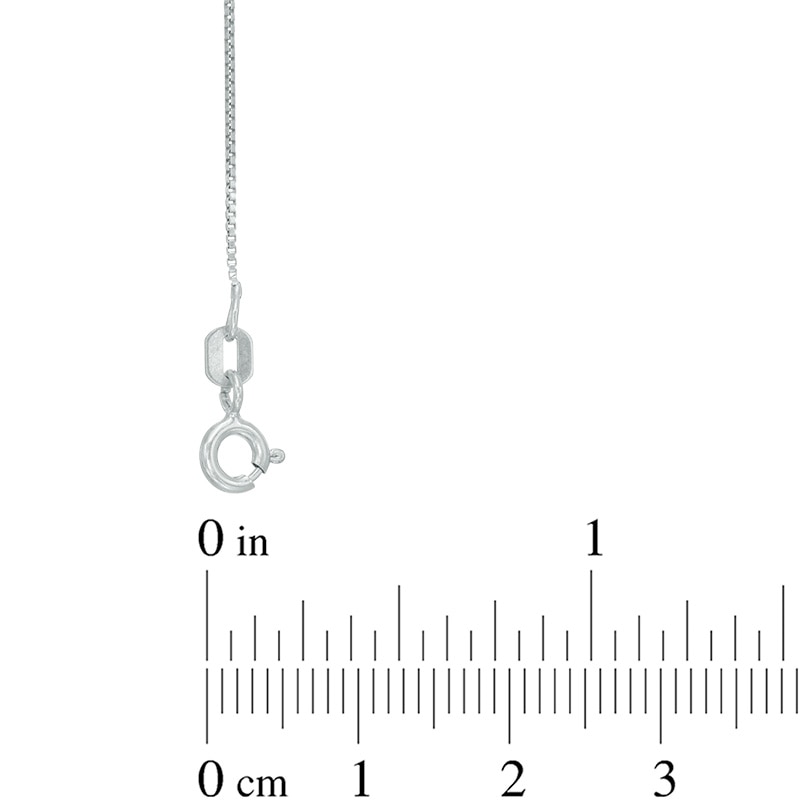 Ladies' 0.7mm Box Chain Necklace in Sterling Silver