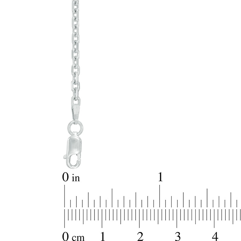 Ladies' 2.6mm Diamond-Cut Cable Chain Necklace in Sterling Silver - 24"