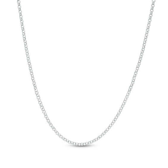 Lex & Lu Sterling Silver Polished & D/C 20 Spiga Chain Necklace 