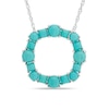 Thumbnail Image 1 of Turquoise Circle Pendant in Sterling Silver