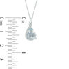Thumbnail Image 2 of Pear-Shaped Aquamarine and Diamond Accent Pendant in 10K White Gold