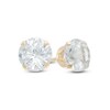 Thumbnail Image 1 of 6.5mm Lab-Created White Sapphire Stud Earrings in 14K Gold