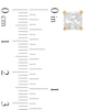 Thumbnail Image 2 of 6.0mm Princess-Cut Lab-Created White Sapphire Stud Earrings in 14K Gold