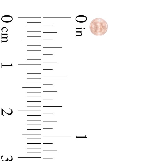 4.0mm Ball Stud Earrings Set in 14K Tri-Tone Gold