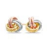 Thumbnail Image 1 of Love Knot Stud Earrings in 14K Tri-Tone Gold