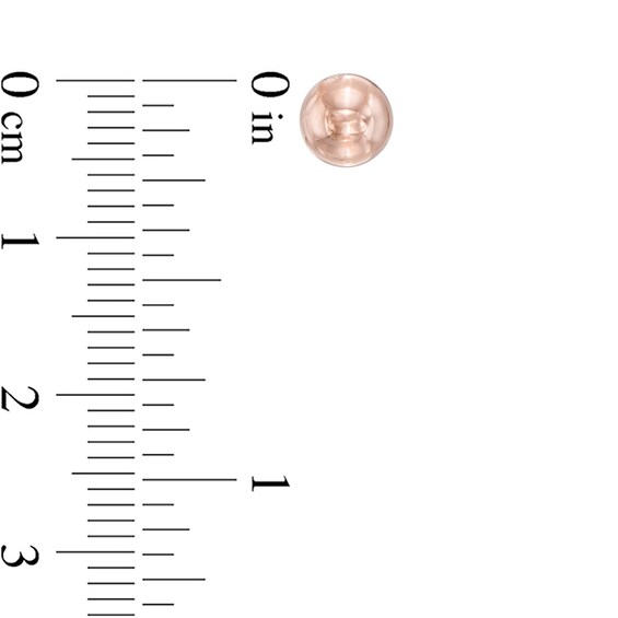 6.0mm Ball Stud Earrings in 14K Rose Gold