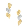 Thumbnail Image 1 of Triple Leaf Crawler Earrings in 14K Two-Tone Gold