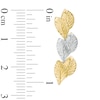 Thumbnail Image 2 of Triple Leaf Crawler Earrings in 14K Two-Tone Gold