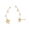 Thumbnail Image 0 of 2.0mm Cubic Zirconia Daisy Crawler Earrings in 14K Gold