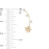 Thumbnail Image 1 of 2.0mm Cubic Zirconia Daisy Crawler Earrings in 14K Gold