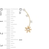 Thumbnail Image 2 of 2.0mm Cubic Zirconia Daisy Crawler Earrings in 14K Gold