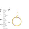 Thumbnail Image 1 of Glitter Open Flame Drop Earrings in 14K Gold