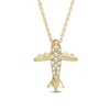 Thumbnail Image 1 of Diamond Accent Airplane Pendant in 10K Gold