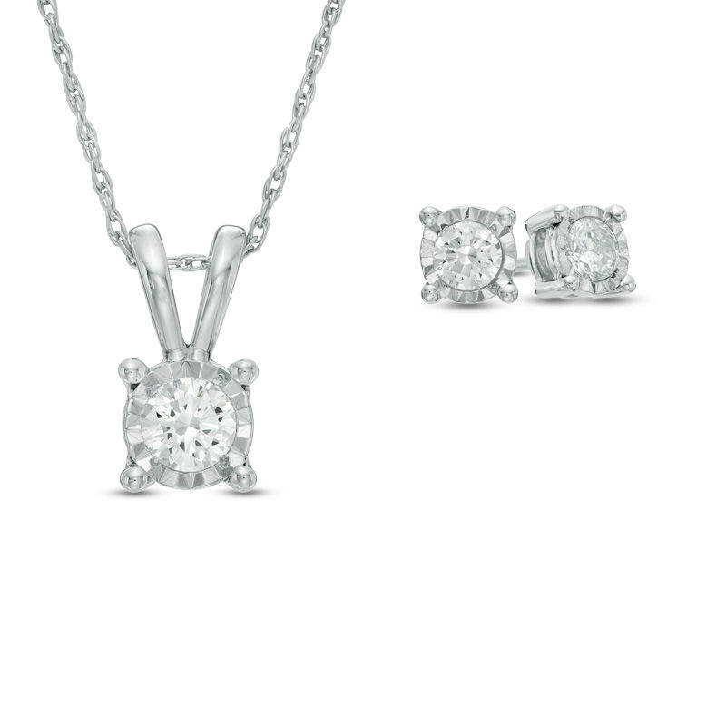 Wrapped in Love 2-Pc Set Diamond Cluster Pendant Necklace & Matching Stud  Earrings (1/2 ct. t.w.) in 10k Gold, Created for Macy's - ShopStyle