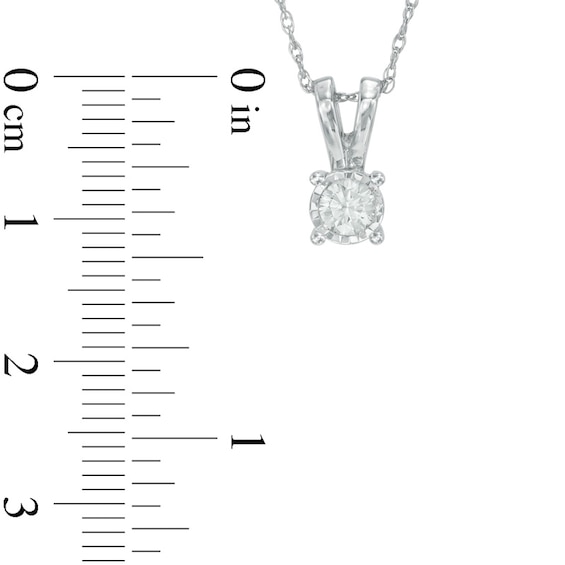 1/4 CT. T.w. Diamond Solitaire Pendant and Earrings Set in 10K White Gold