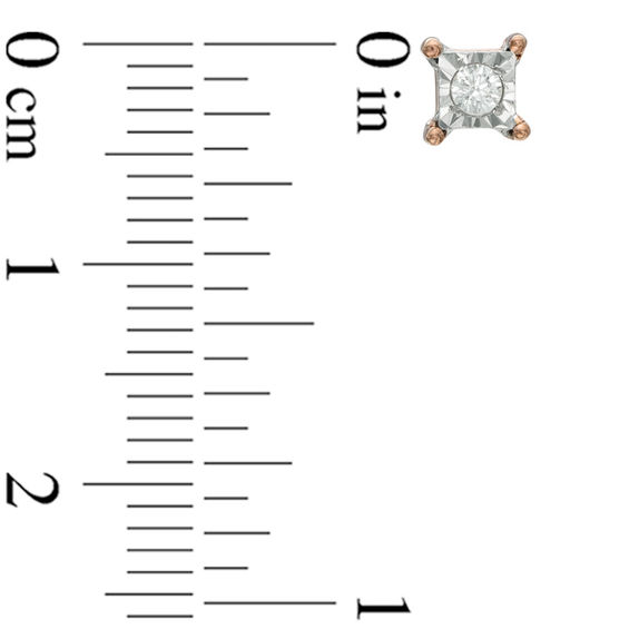 1/4 CT. T.w. Diamond Solitaire Pendant and Earrings Set in 10K Rose Gold