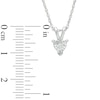 Thumbnail Image 2 of 1/4 CT. T.W. Diamond Solitaire Heart Pendant and Earrings Set in 10K White Gold