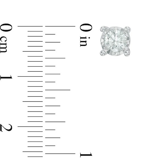 1/2 CT. T.w. Diamond Solitaire Pendant and Earrings Set in 10K White Gold