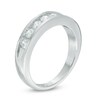 Thumbnail Image 1 of Men's Celebration Grand® 1 CT. T.W. Diamond Seven Stone Anniversary Band in 14K White Gold (H-I/I1)