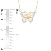 Thumbnail Image 1 of Filigree Butterfly Necklace in 10K Two-Tone Gold