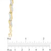 Thumbnail Image 2 of Satin Link Stampato Bracelet in 10K Two-Tone Gold - 7.5"
