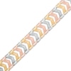 Thumbnail Image 1 of Chevron Link Bracelet in 10K Tri-Tone Gold - 7.5"