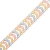 Thumbnail Image 0 of Chevron Link Bracelet in 10K Tri-Tone Gold - 7.5"