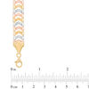 Thumbnail Image 1 of Chevron Link Bracelet in 10K Tri-Tone Gold - 7.5"