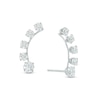 Thumbnail Image 1 of Cubic Zirconia Crawler Earrings in 14K White Gold