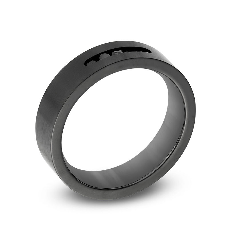 Mens black diamond wedding on sale band zales