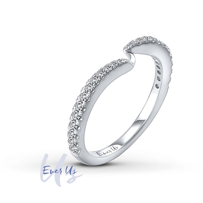 Ever Us® 1/5 CT. T.W. Diamond Contour Band in 14K White Gold