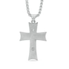Thumbnail Image 2 of Men's Carbon Fiber Stacked Cross Pendant in Stainless Steel - 24"