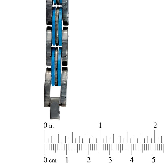 Link Bracelet in Stainless Steel with Two-Tone IP - 8.5"