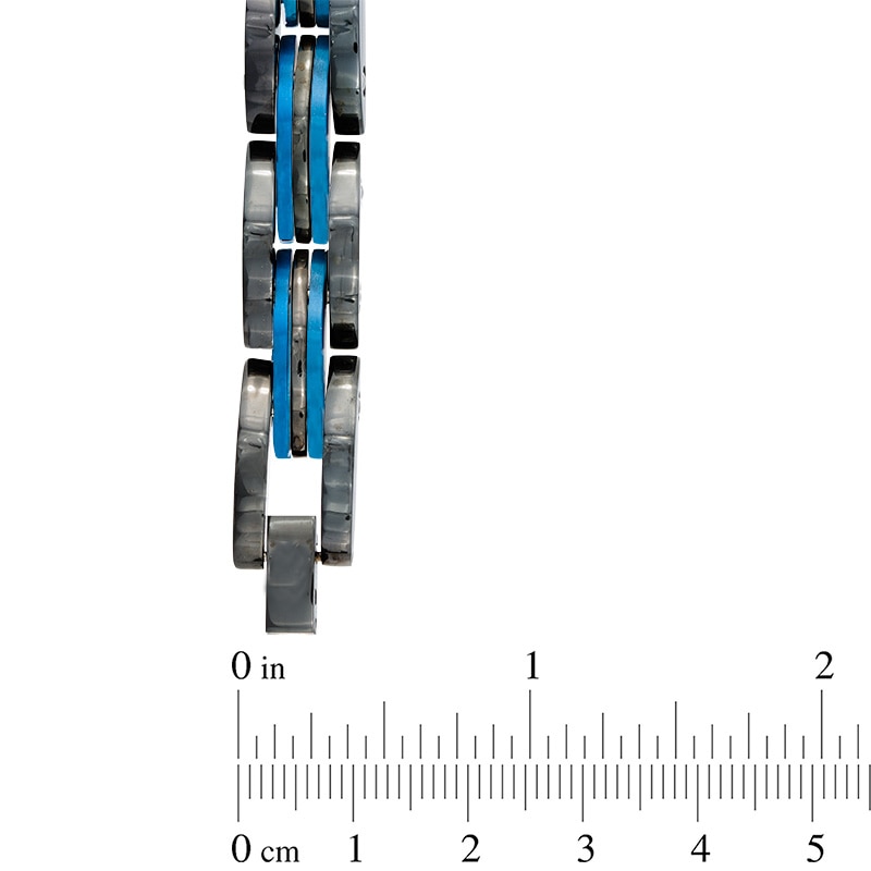 Main Image 2 of Link Bracelet in Stainless Steel with Two-Tone IP - 8.5"