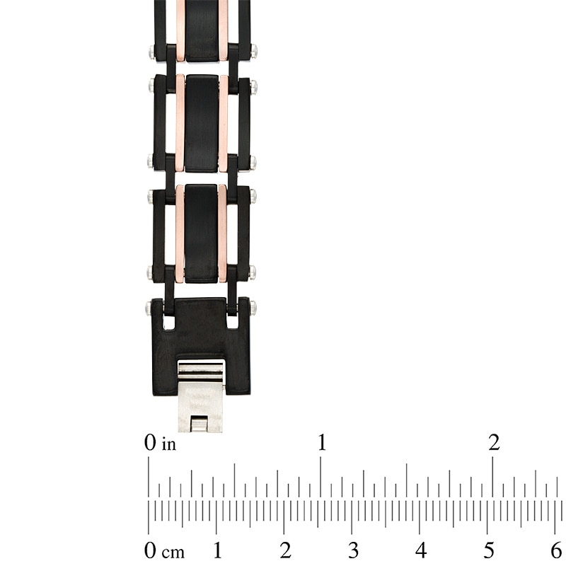 Main Image 2 of Bracelet in Stainless Steel with Two-Tone IP - 8.5"