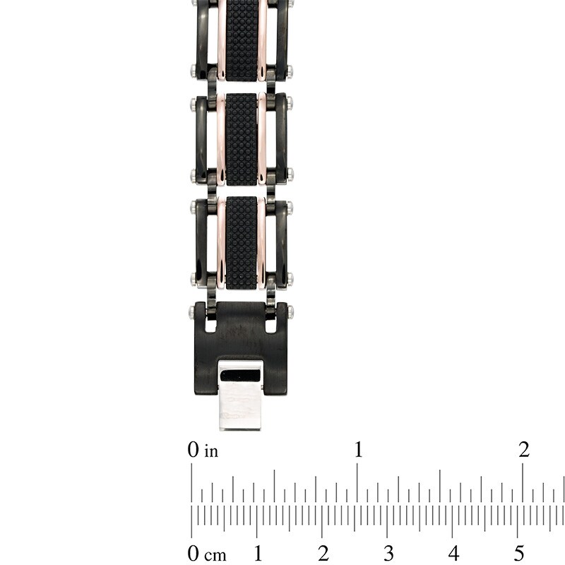 Main Image 3 of Bracelet in Stainless Steel with Two-Tone IP - 8.5"