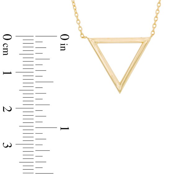 Open Triangle Pendant in 10K Gold