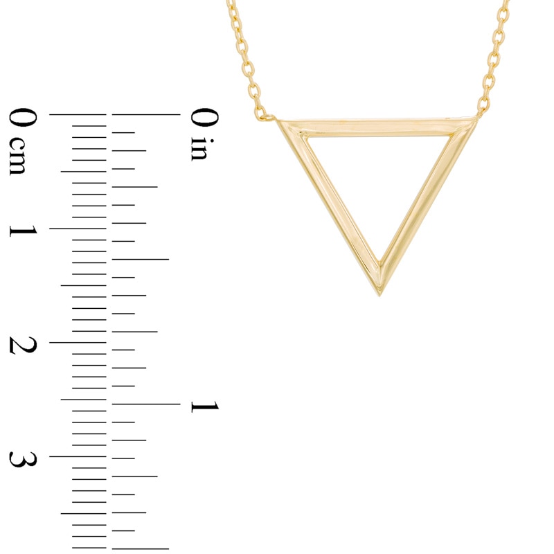 Main Image 2 of Open Triangle Pendant in 10K Gold