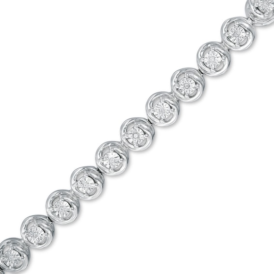 Diamond Accent Tennis Bracelet in Sterling Silver - 7.5"