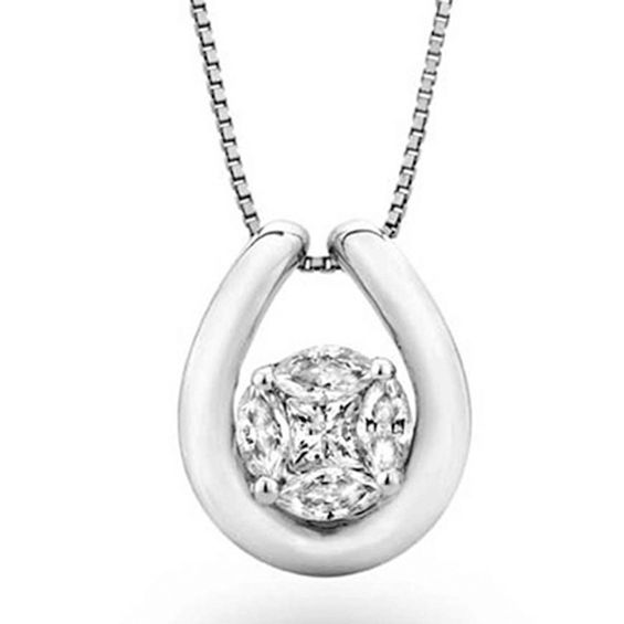 Composite Diamond Horseshoe Pendant 