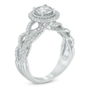 Thumbnail Image 2 of 1 CT. T.W. Diamond Frame Vintage-Style Braid Engagement Ring in 14K White Gold