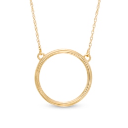 Circle Necklace in 10K Gold