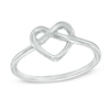 Thumbnail Image 0 of Heart-Shaped Knot Ring in 10K White Gold