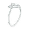 Thumbnail Image 1 of Heart-Shaped Knot Ring in 10K White Gold