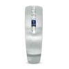 Thumbnail Image 2 of Vera Wang Love Collection Men's 1/4 CT. T.W. Diamond and Blue Sapphire Wedding Band in 14K White Gold